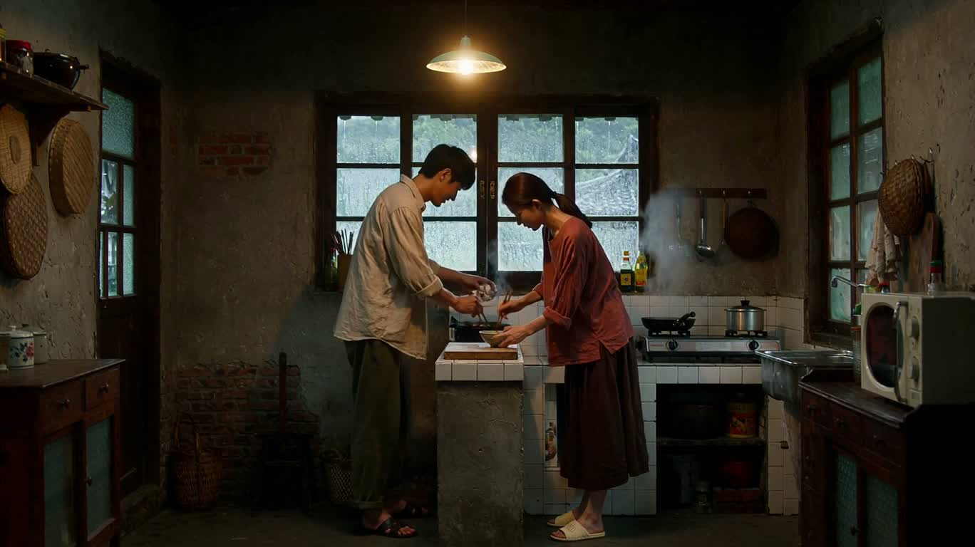 Petit-déjeuner campagnard un jour de pluie