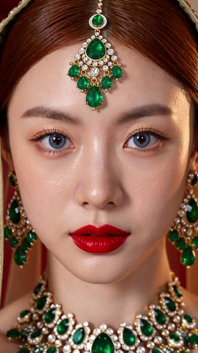 Elegant Glance Back in a Golden Wedding Dress
