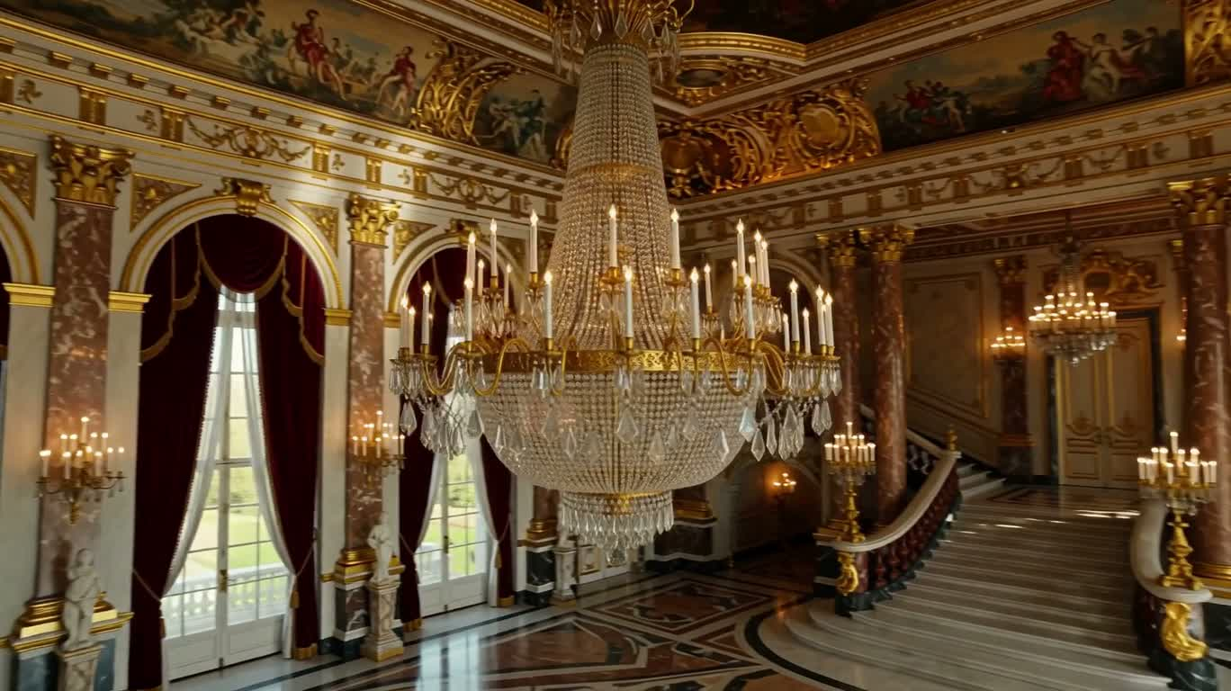 Salle de bal en cristal doré