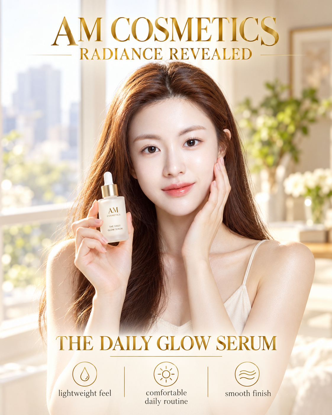 AM COSMETICS晨光精华成年女性护肤广告