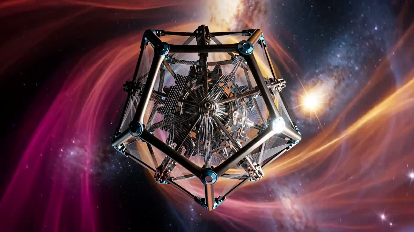 星尘漩涡中的六边形金属装置