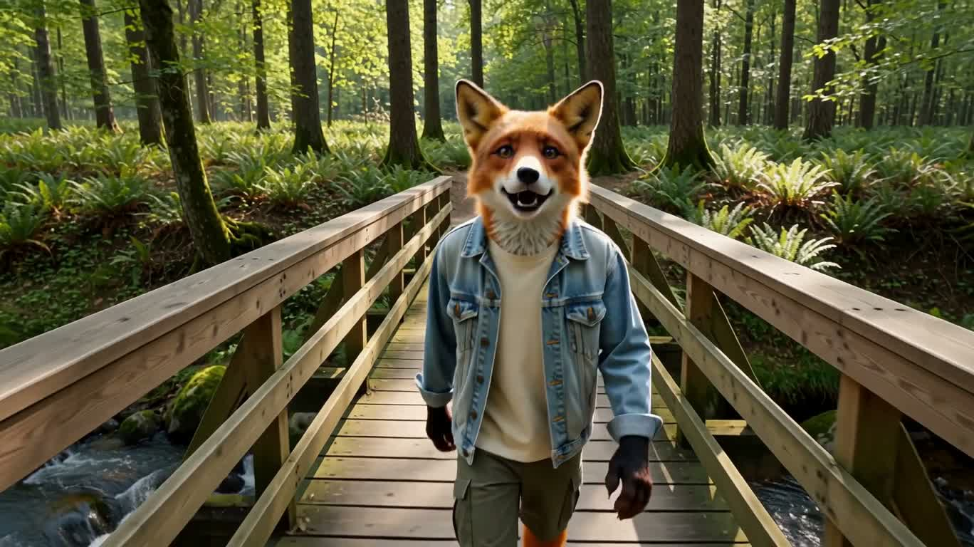 Fox's Selfie by the Stream