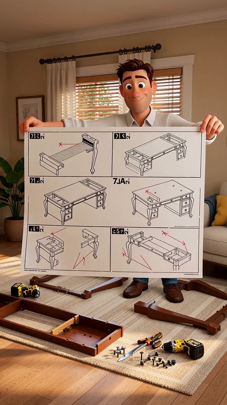 Hướng dẫn lắp ráp bàn gỗ cho nam giới