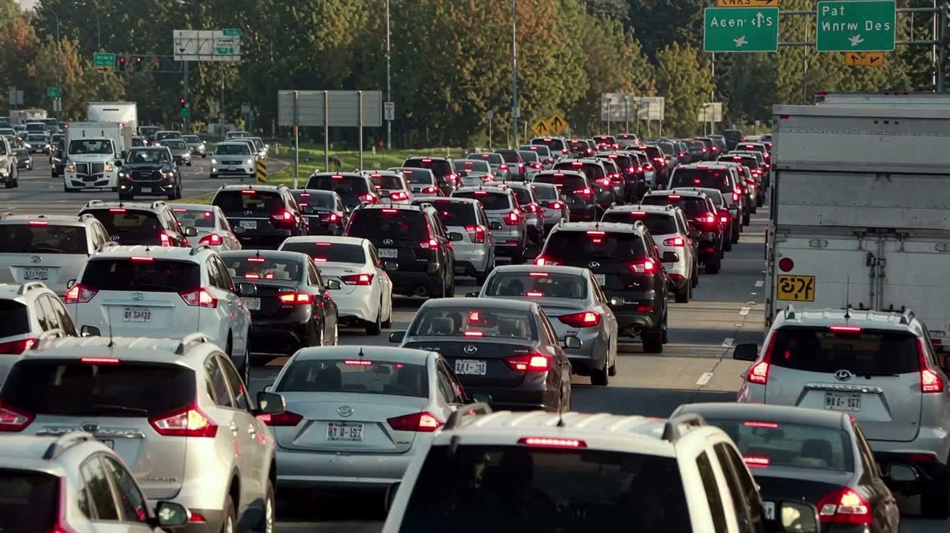 拥堵消散,车流重启