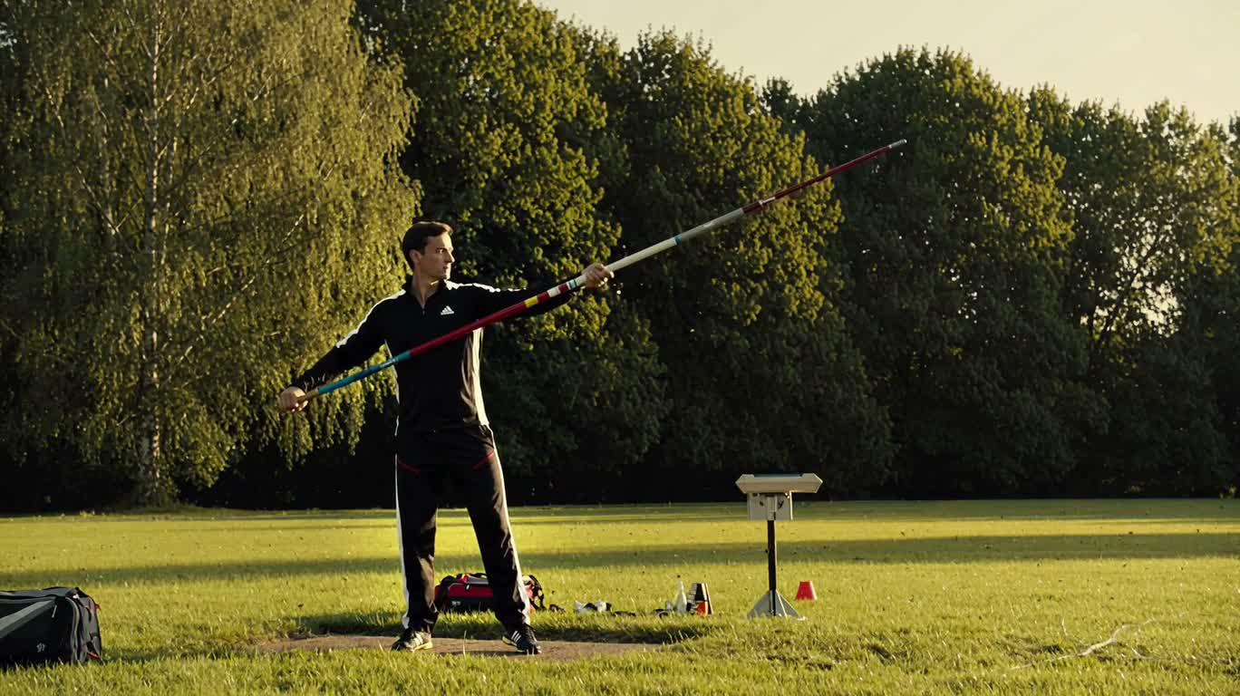 Javelin Throw on the Sunny Meadow