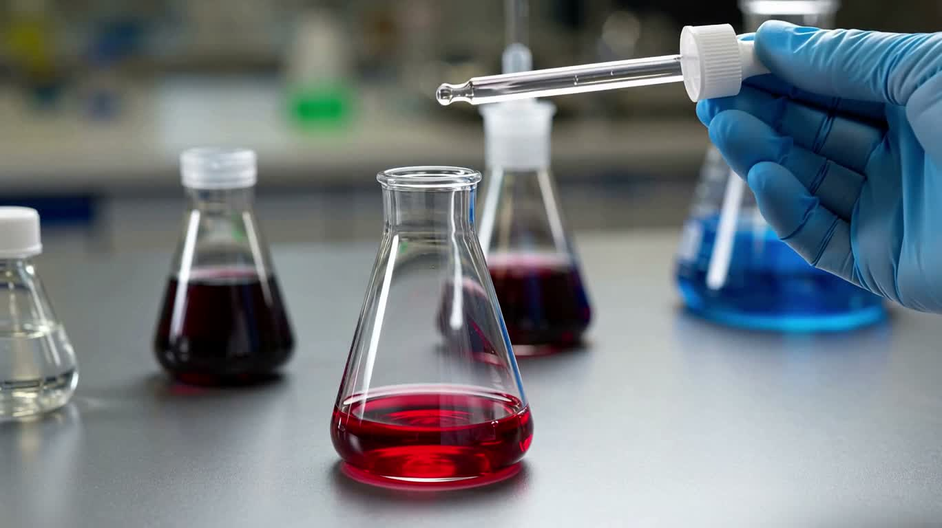 Time-lapse of sodium hydroxide changing red litmus color