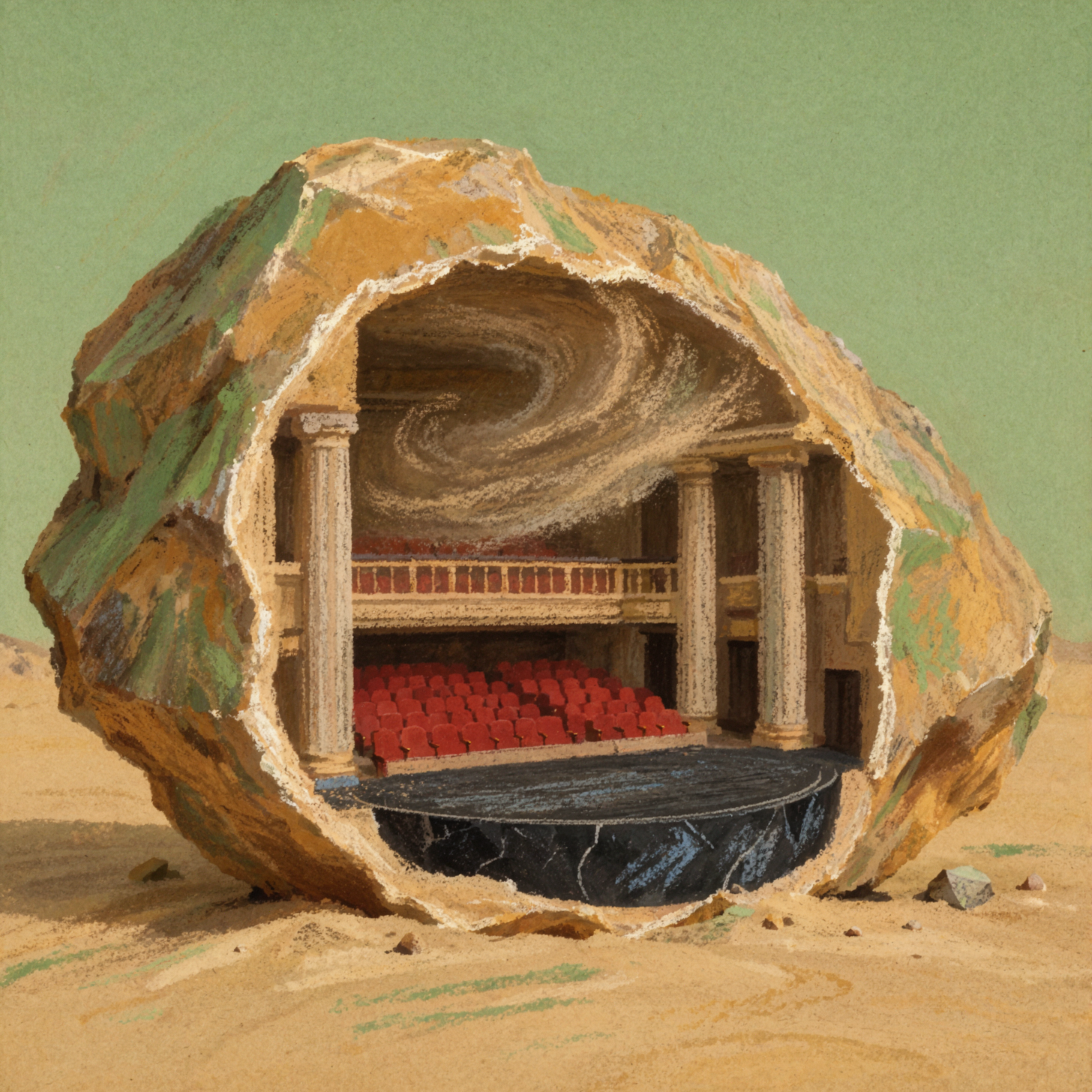 Desert Interstellar Opera House · Pastel Crayon — AI image creation