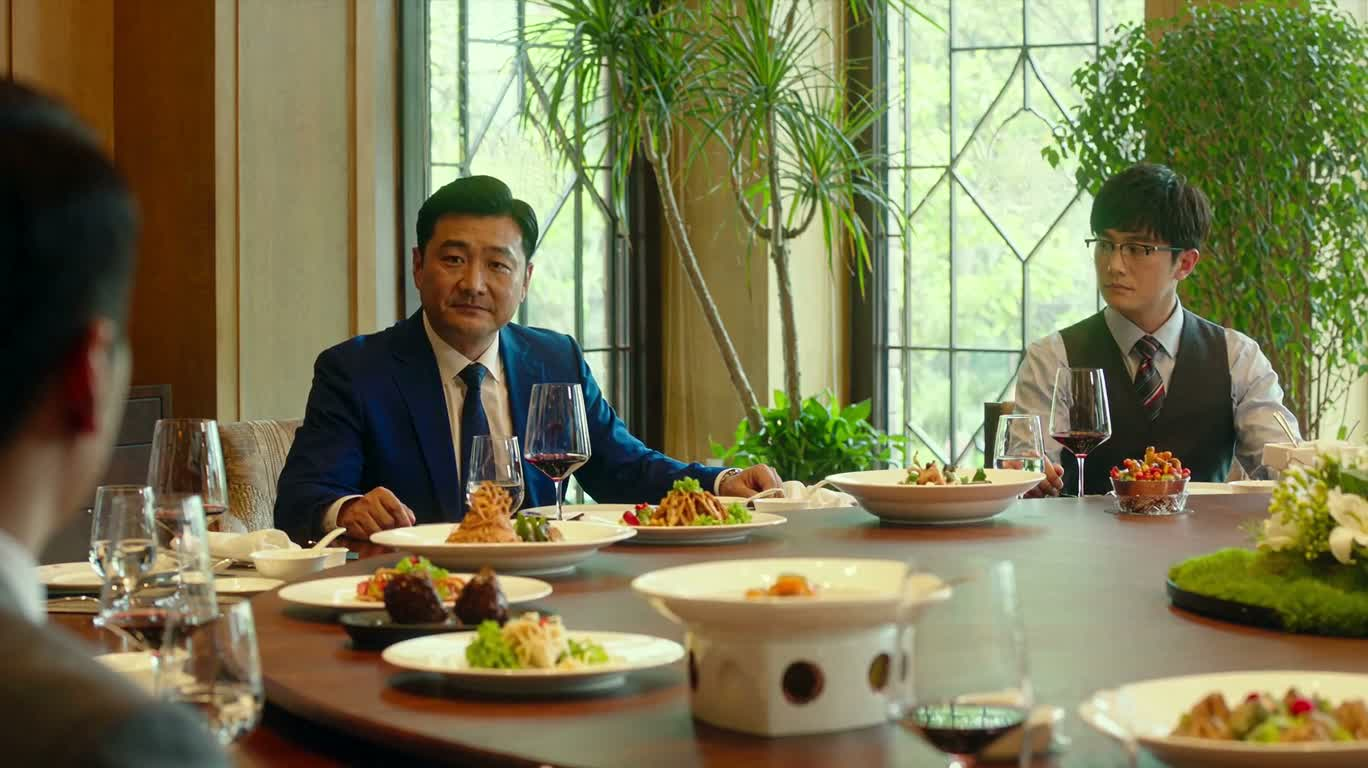 豪华宴席中的郑重介绍