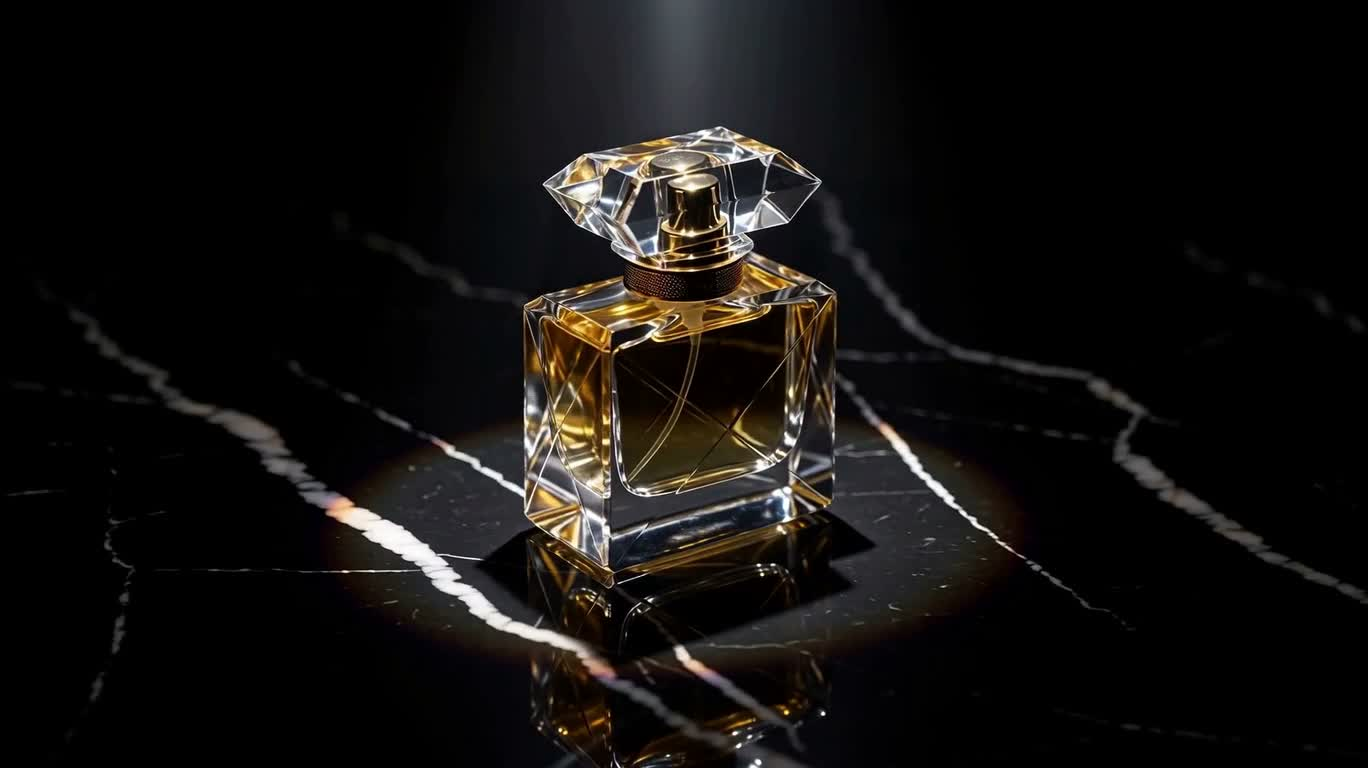 Parfum de prisme cristallin doré