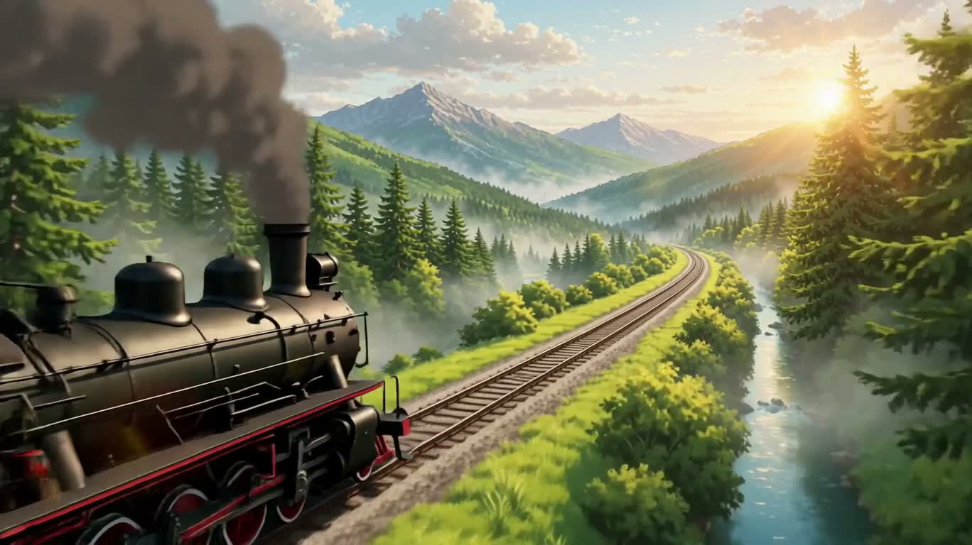 Retour au foyer en train à vapeur