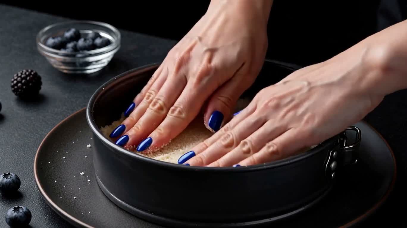 Blueberry Mirror Cake Making and Slicing