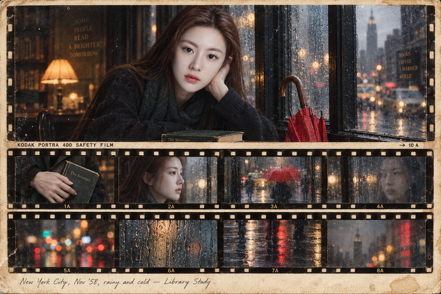 索尔·雷特色彩诗意胶片印样 — AI image creation