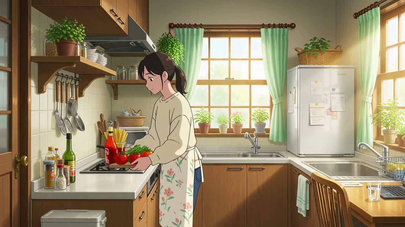 暖光厨房里的意面时光