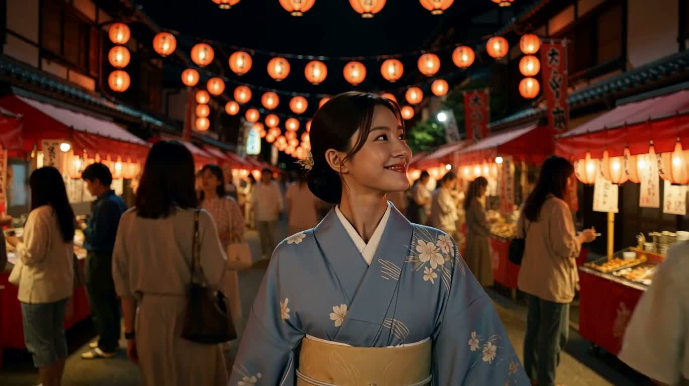 Festival d'été d'une fille en yukata