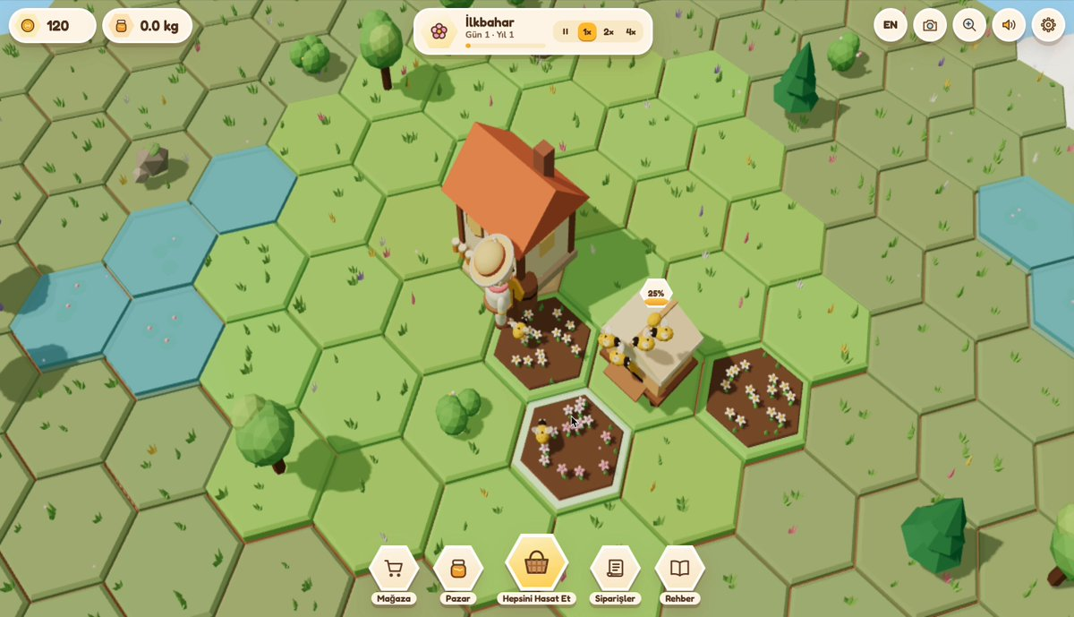 Beekeeping Game Made with Pure Code
