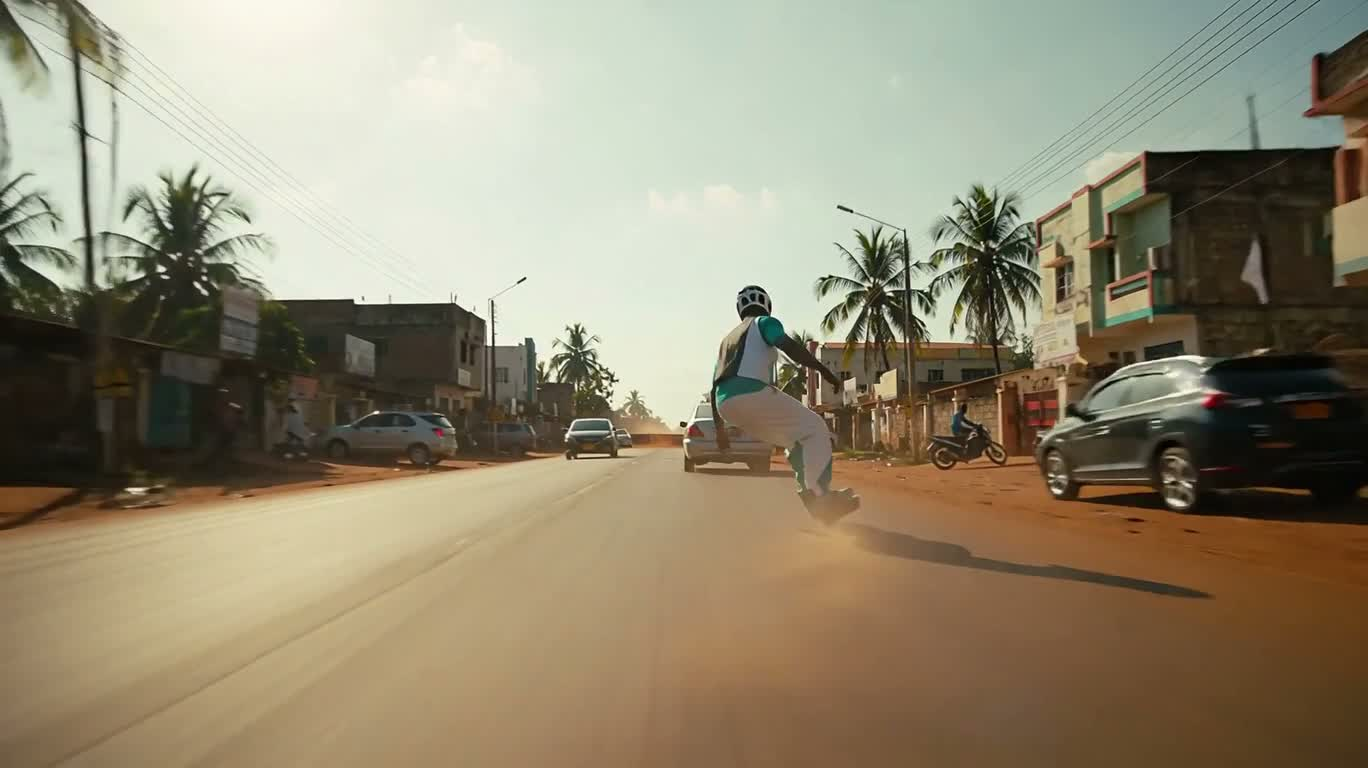 Cú nhảy ván bay trên phố Ibadan