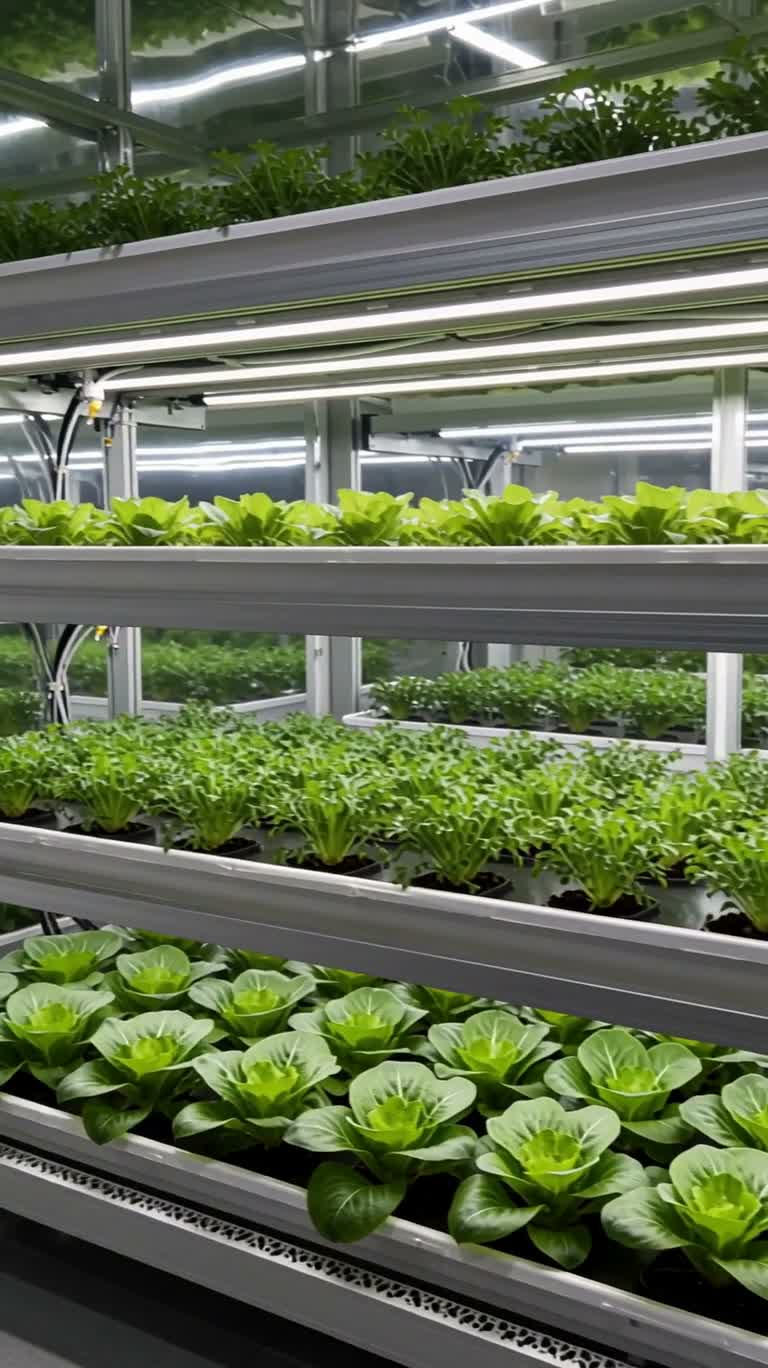 Verdure et ordre dans une ferme verticale