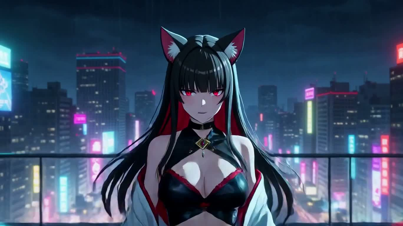 霓虹夜幕下的猫耳猎手