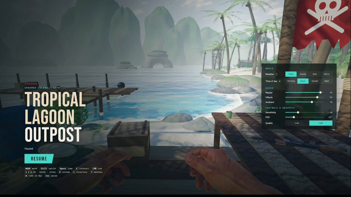 Игровой прототип в стиле Far Cry 3 на Three.js