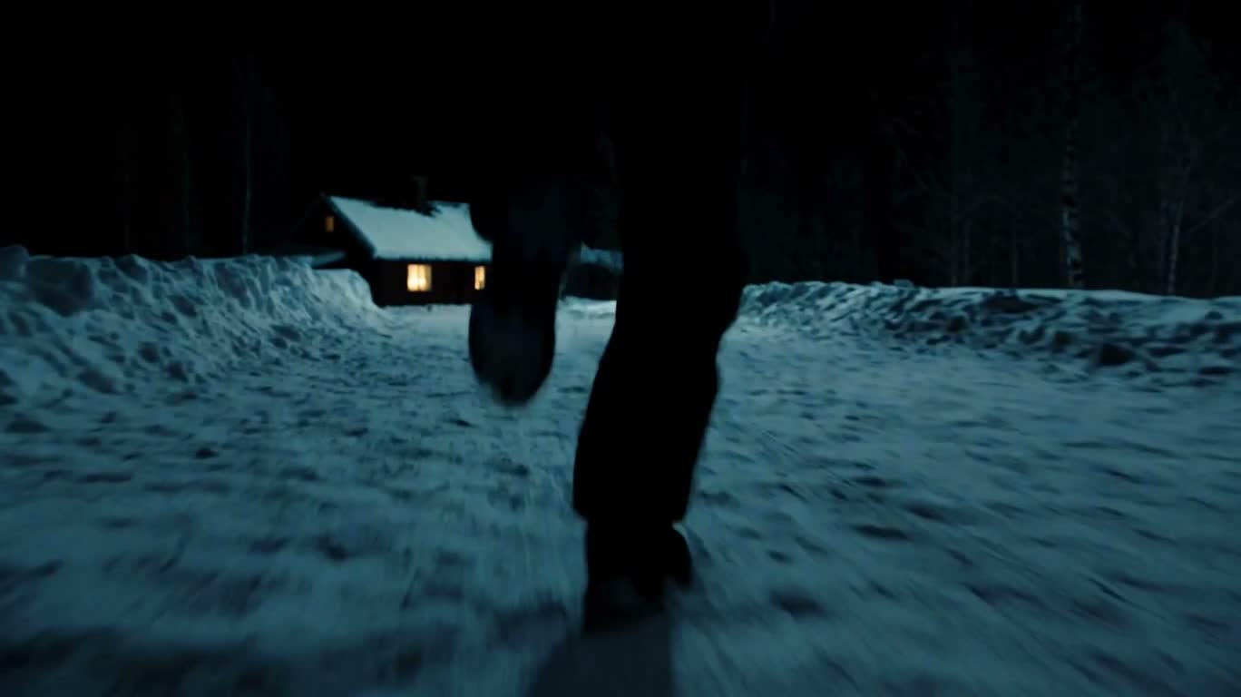 Wolf Pack Hunt on a Nordic Snowy Night