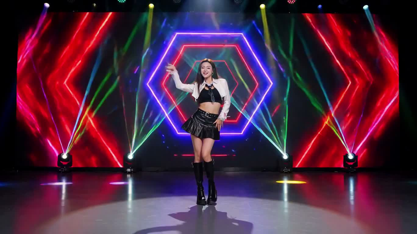 네온 디스코 댄스플로어 가수
