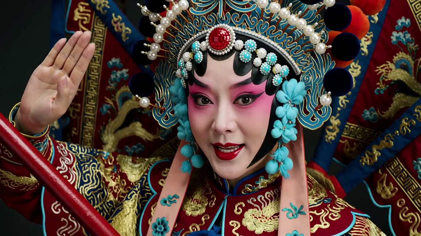 Nữ tướng Kinh kịch: tư thế múa thương giữa tả thực và minh họa