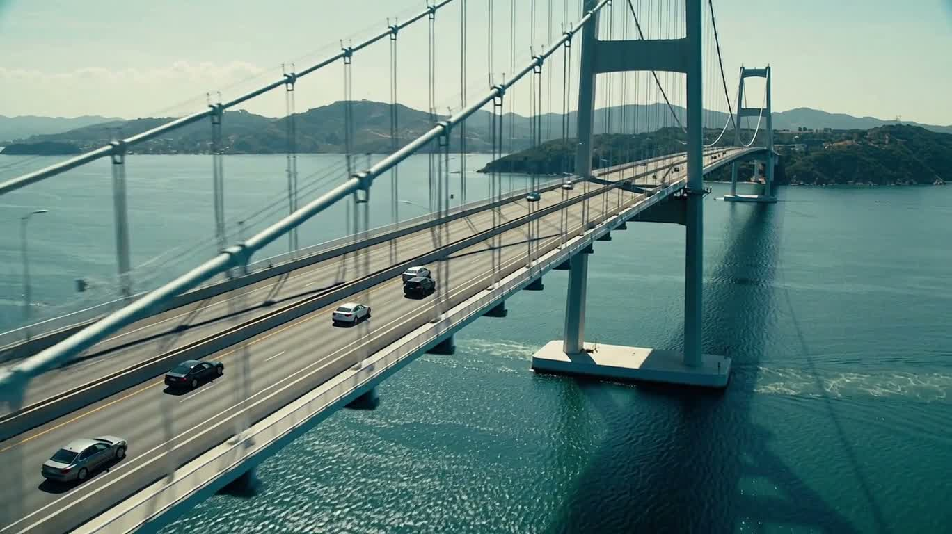 Cuộc rượt đuổi trên cầu treo sụp đổ