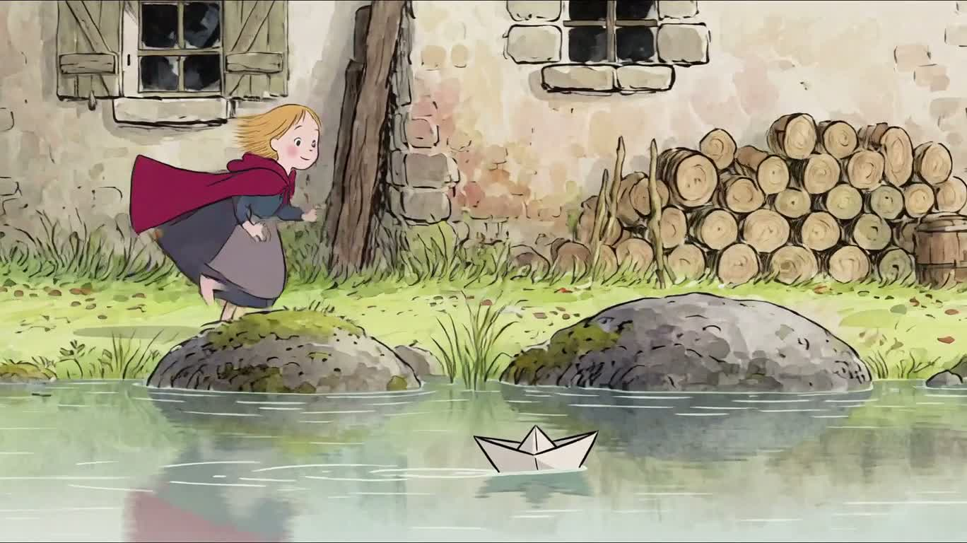 Paper Boat Chase by the Waterwheel — AI video creation