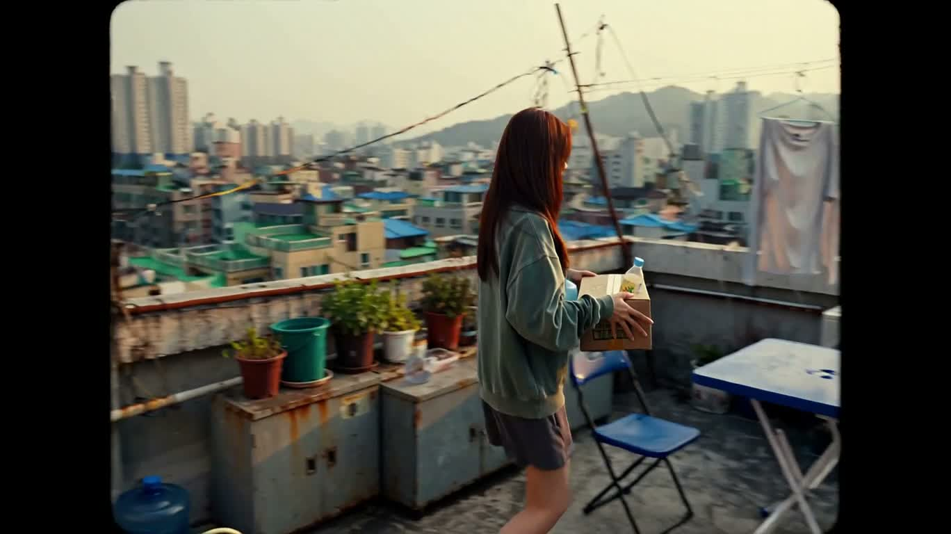 Mini DV Dusk in the Rooftop Garden