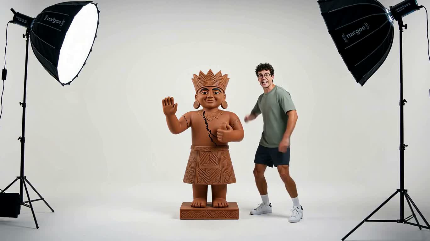 The Smiling Statue's Quadruple Transformation Chase