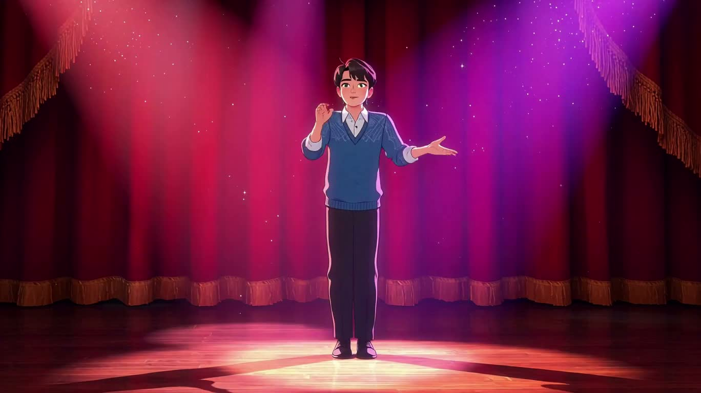 Danseur plein d'énergie sous les lumières colorées — AI video creation