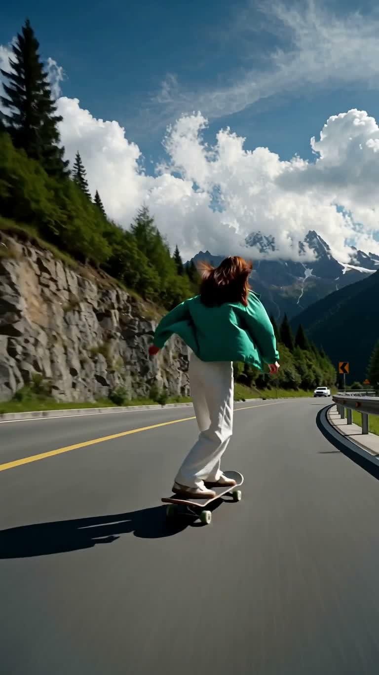 Snow Mountain Highway Skateboarding Journey