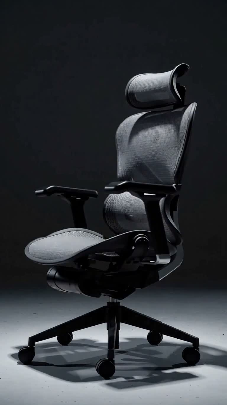 Black Ergonomic Chair Future Display