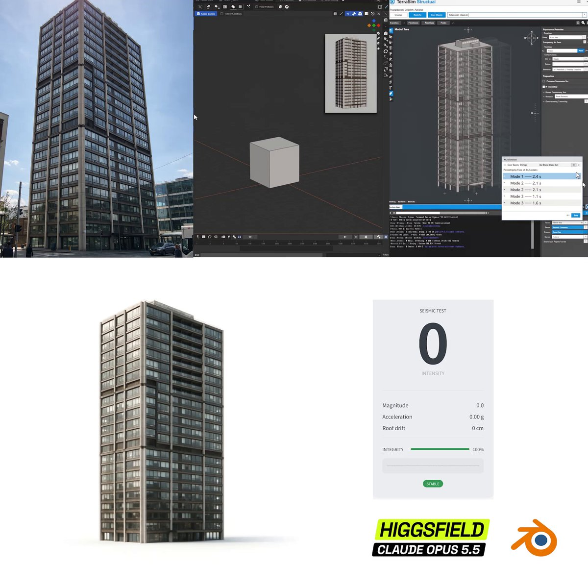 照片建模建筑倒塌模拟