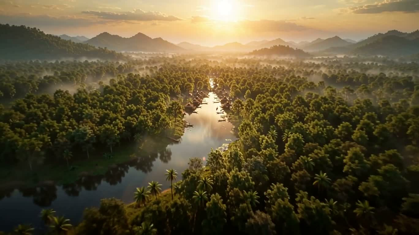 Golden Dawn Over the Nishada River Kingdom