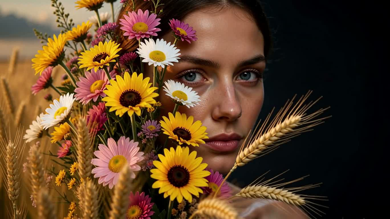 Le double visage des fleurs et de l'armure — AI video creation