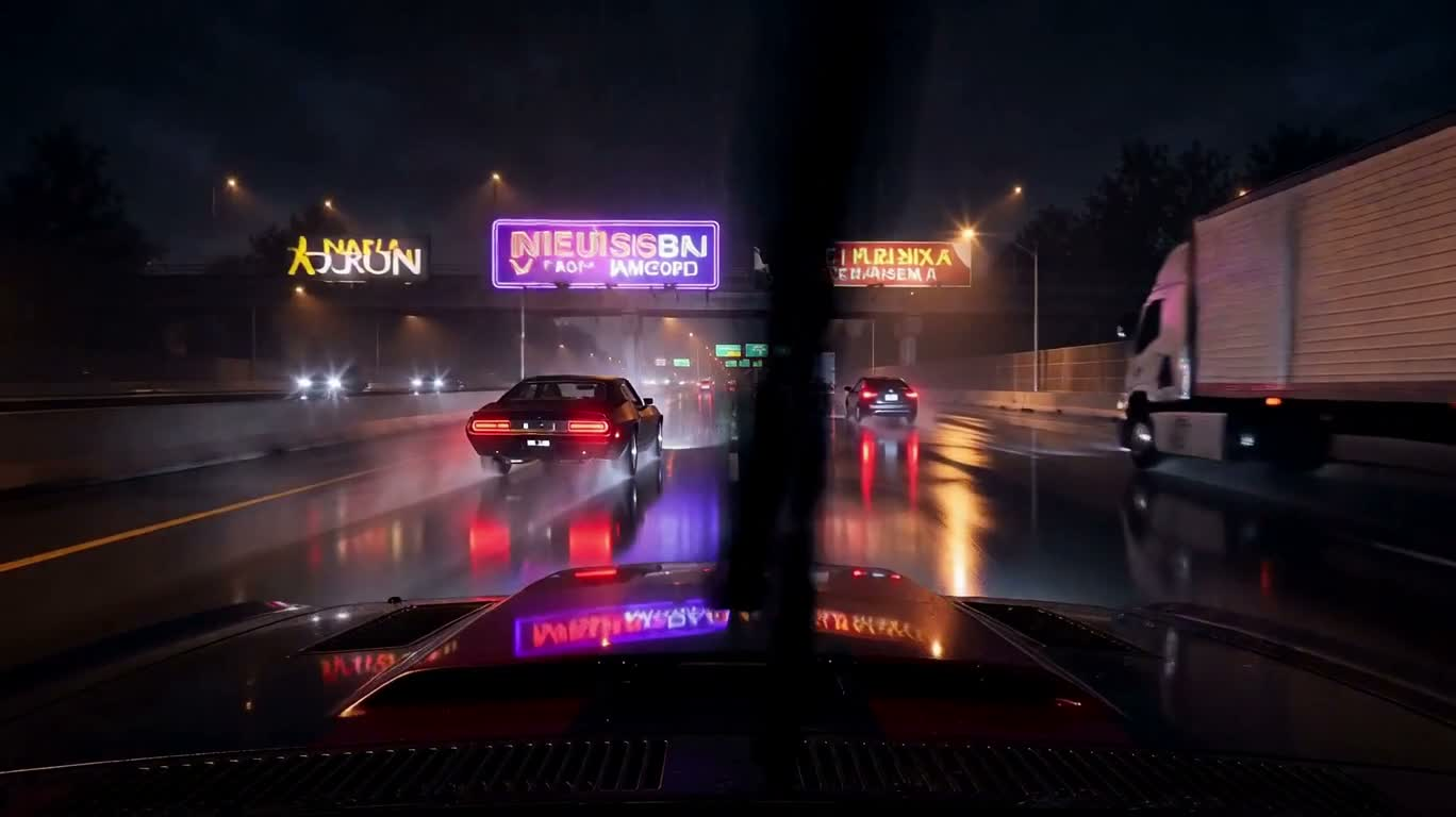 Rainy Night Highway Chase