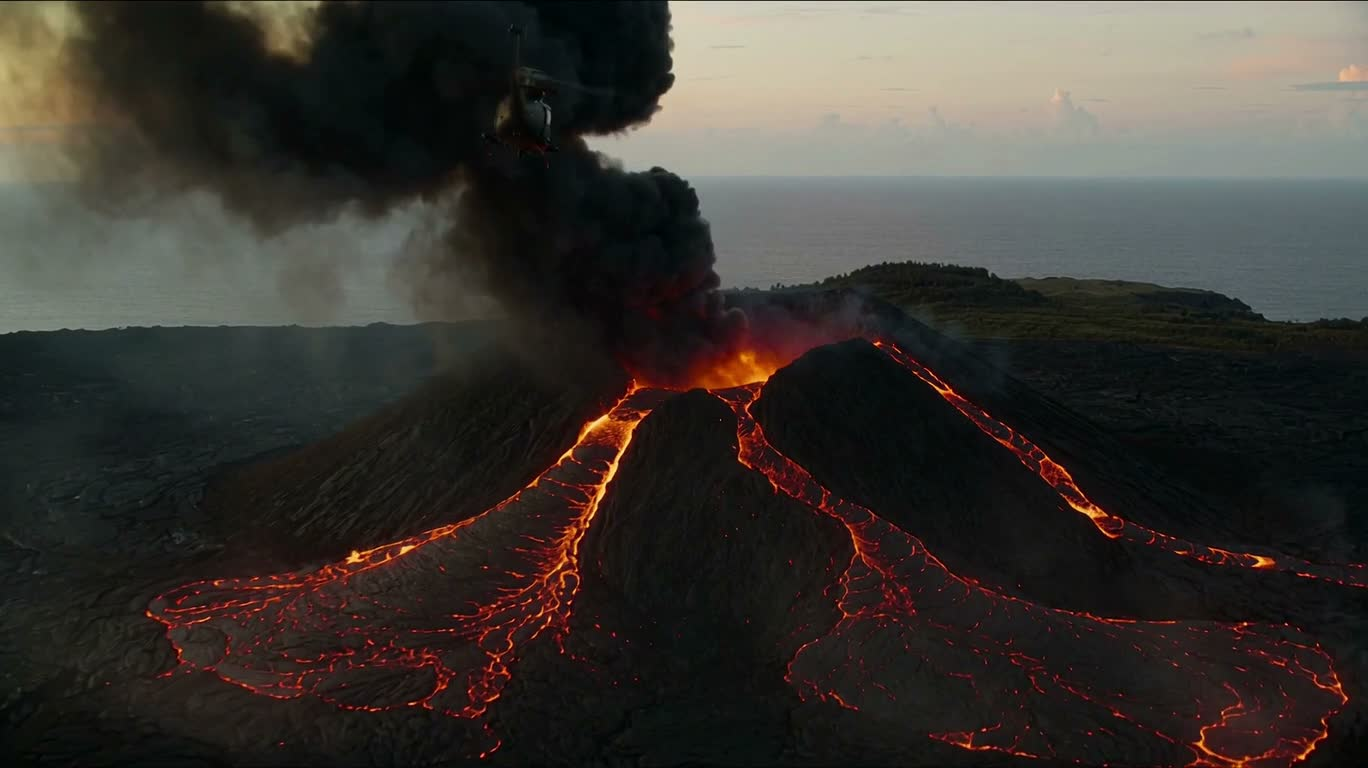 火山深处的熔岩龙骨