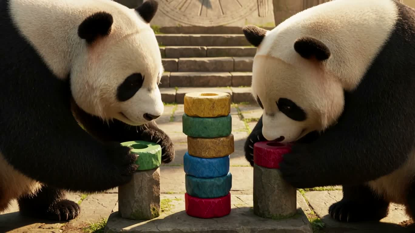 Tháp Hà Nội gấu trúc trong di tích