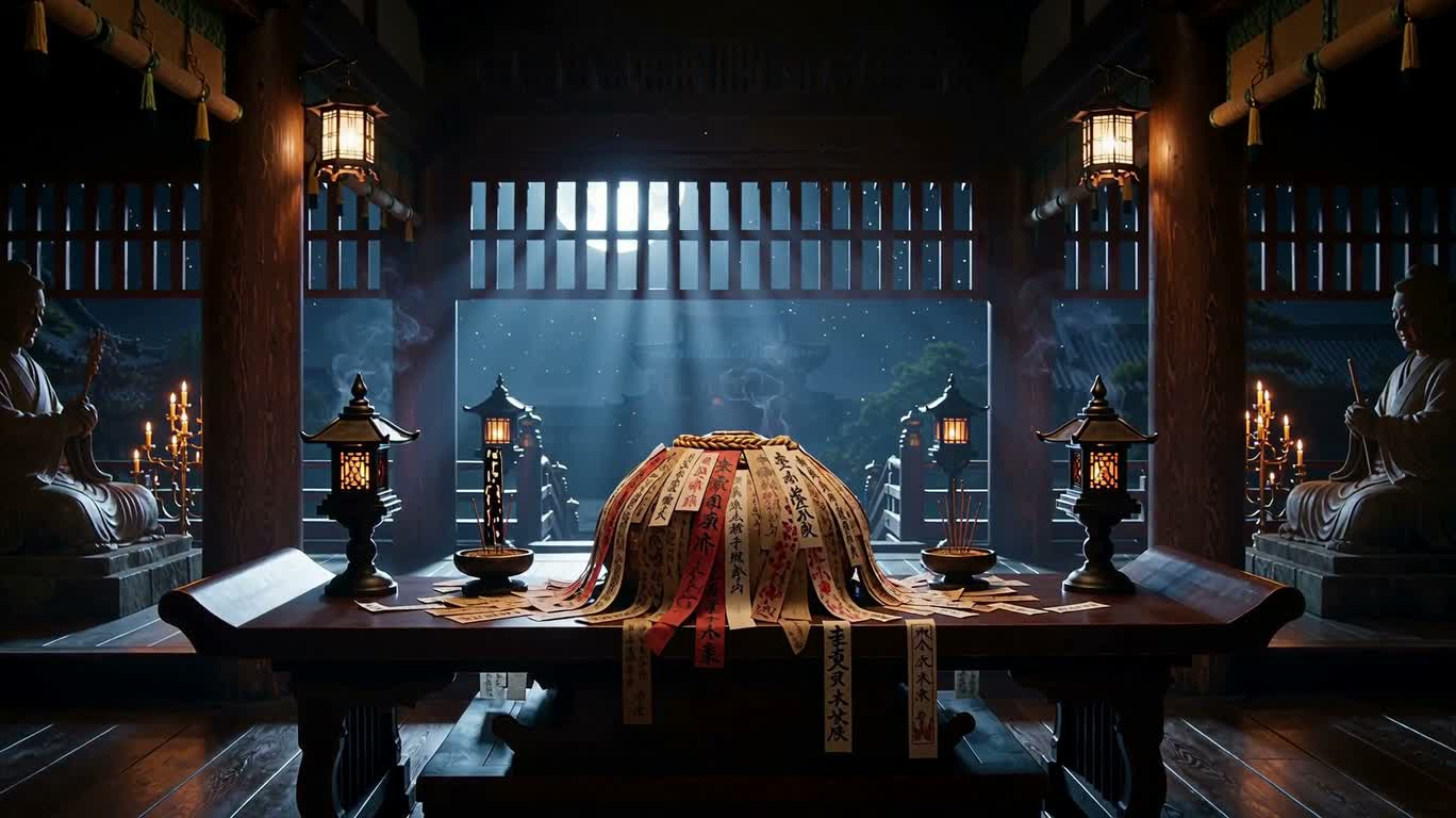 月夜神殿：少年化身武士守护者 — AI video creation