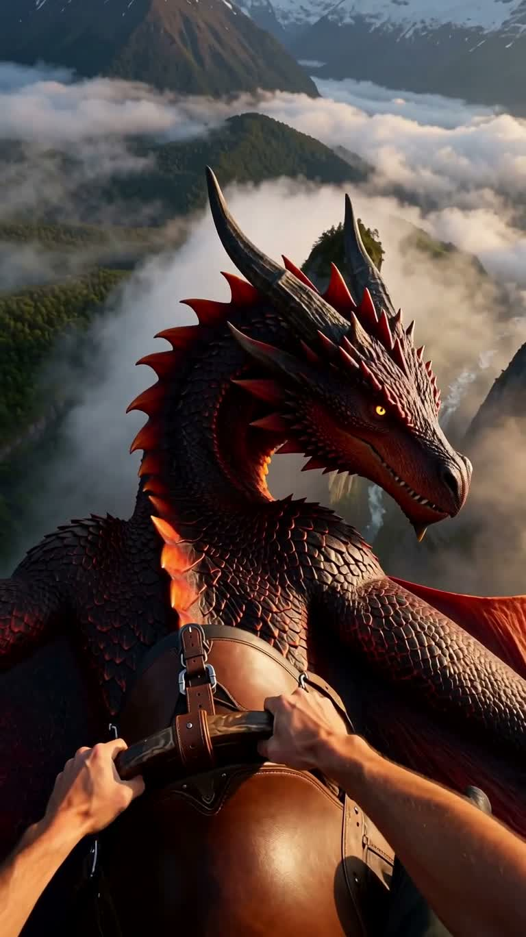 Riding a Dragon Through the Sea of Clouds Canyon