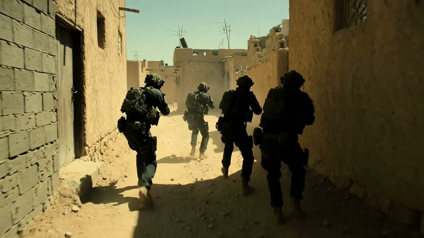 Raid tendu dans un village poussiéreux