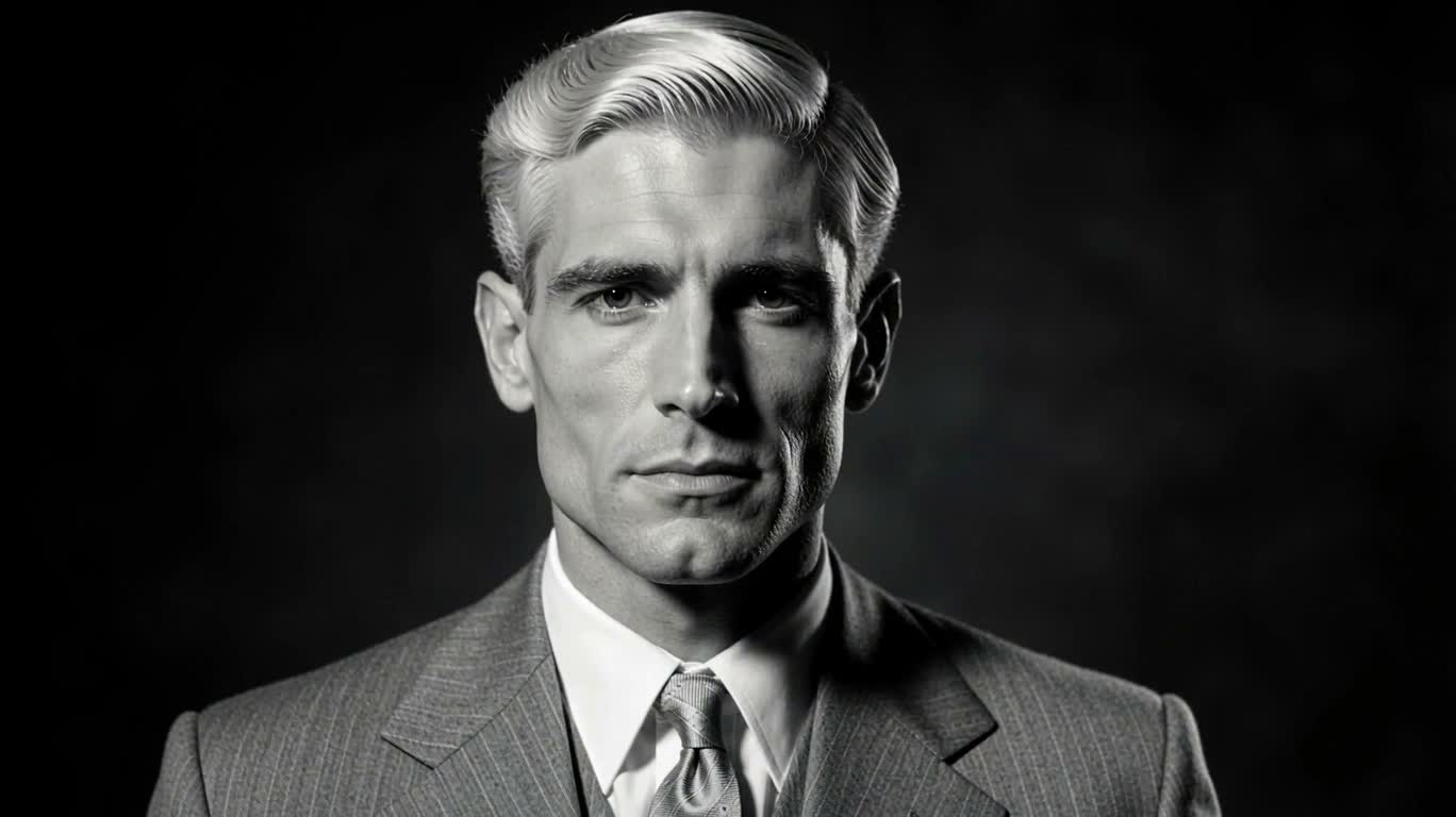 ヴィンテージ・スペイン人俳優の肖像 — AI video creation