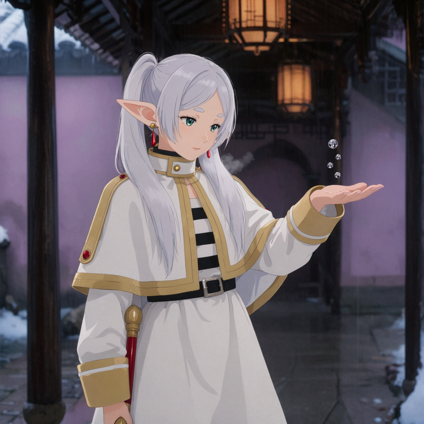 芙莉莲 · 雨滴悬停 · 阴天纪实 — AI image creation