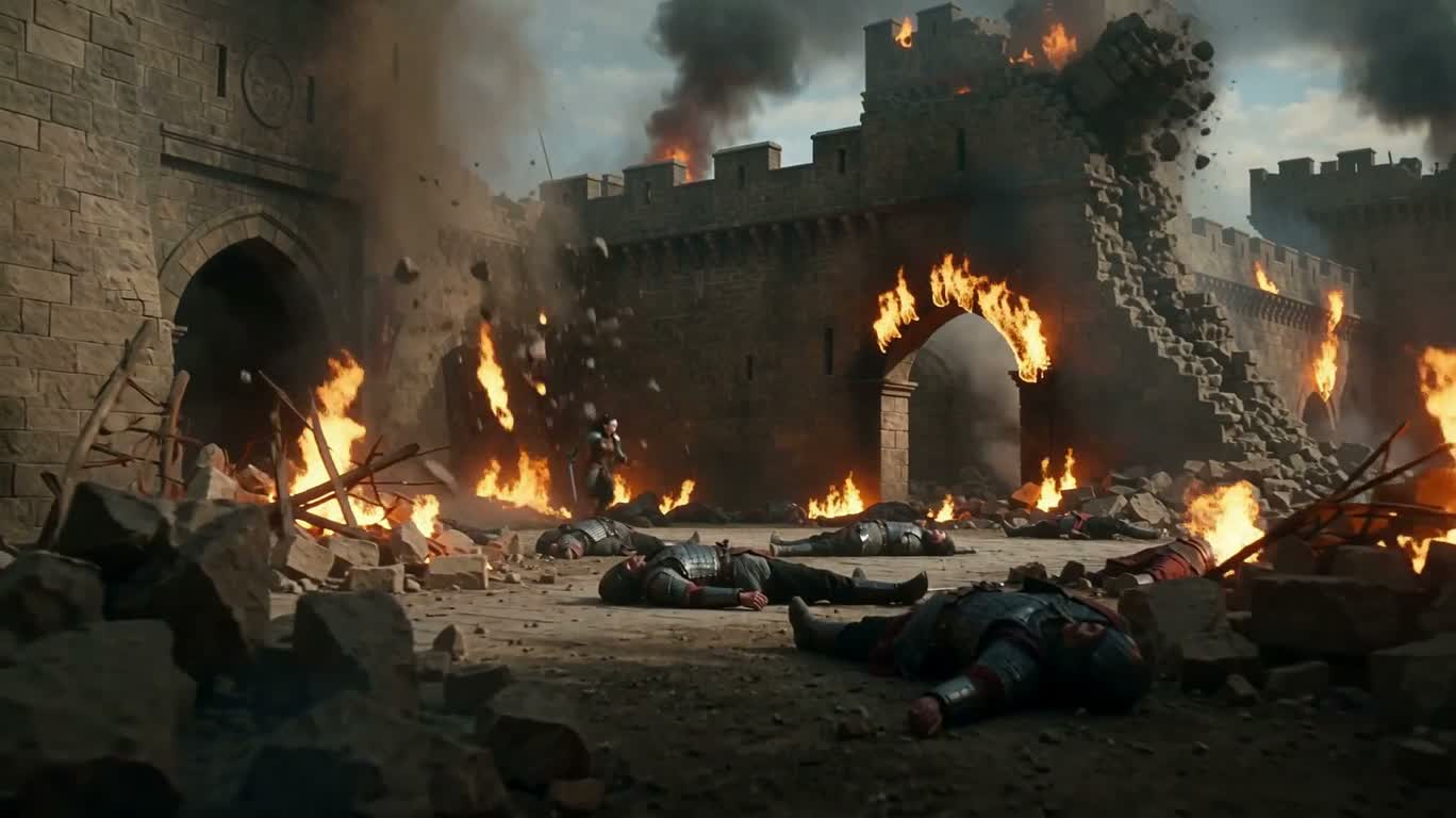 Guerrière dans le château des flammes