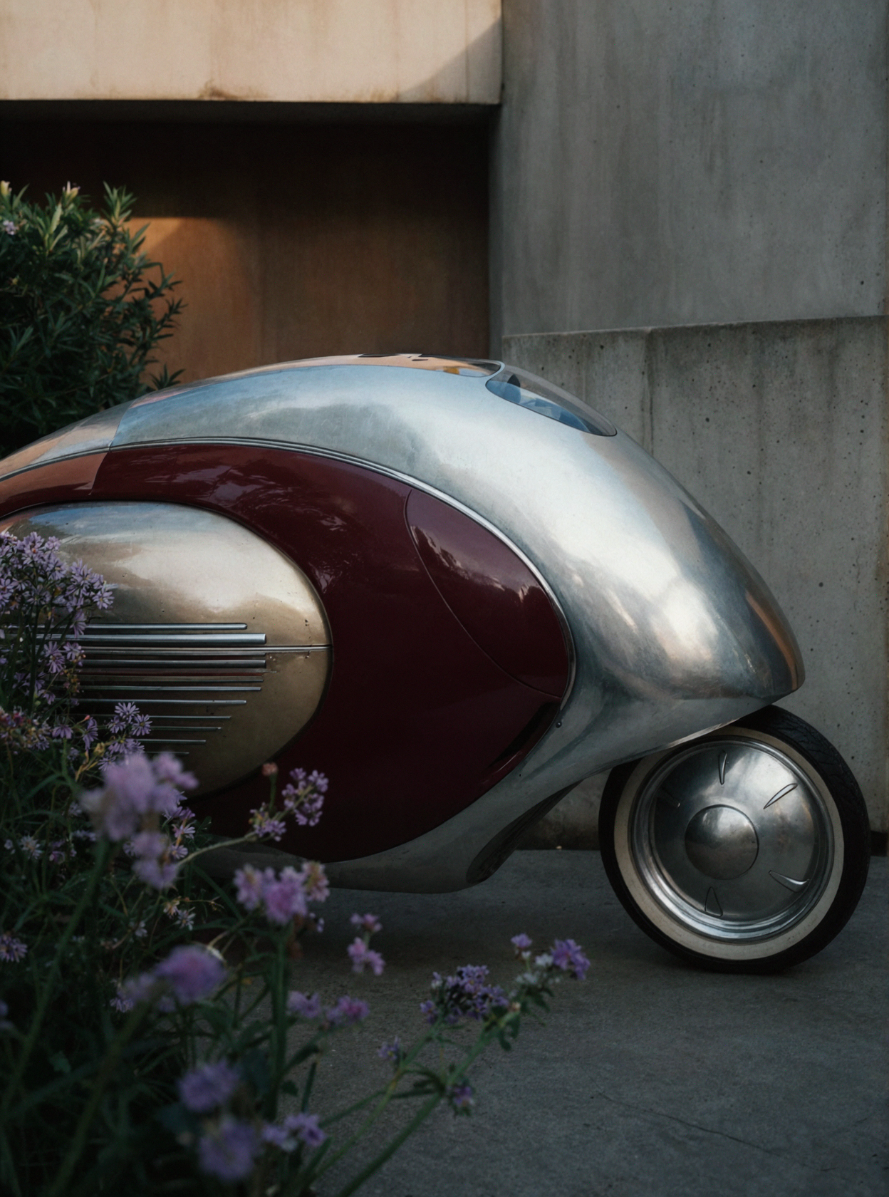 Sculpture Garden Motorcycle · Space Retro — AI image creation