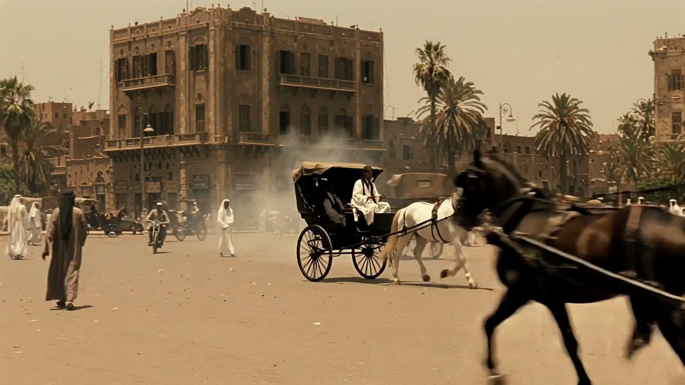 Course dans les rues du Caire des années 1930