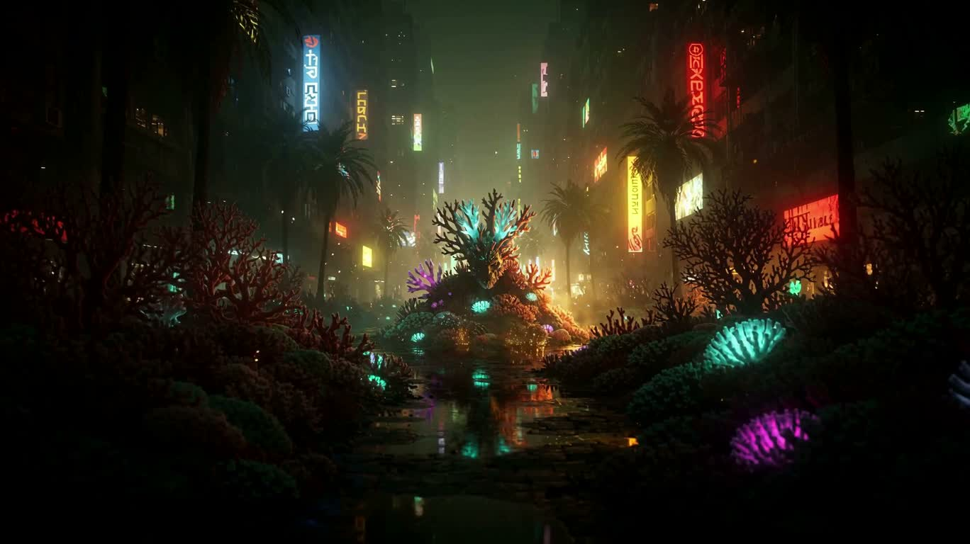 霓虹珊瑚森林守护者 — AI video creation