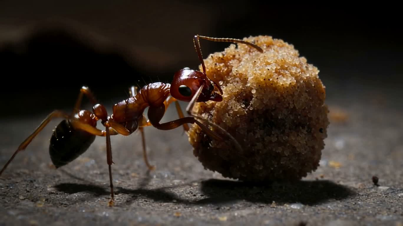 Ants Carrying a Giant Crumb — AI video creation