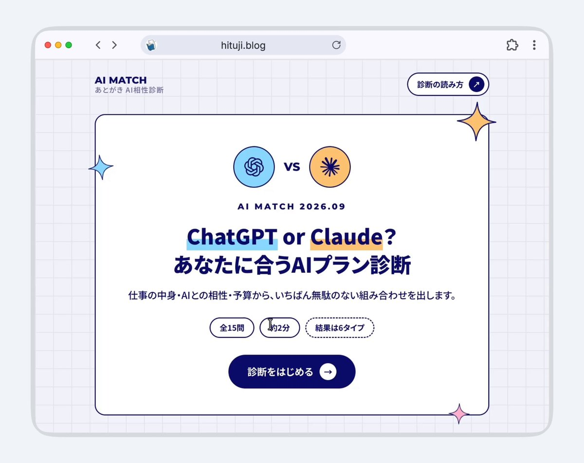 AI compatibility quiz app